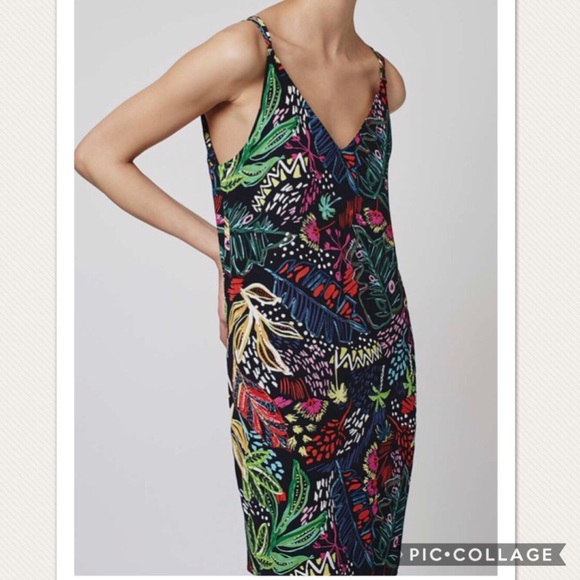 topshop tropical dress